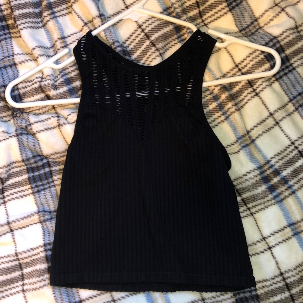 Poof stretchy crop top